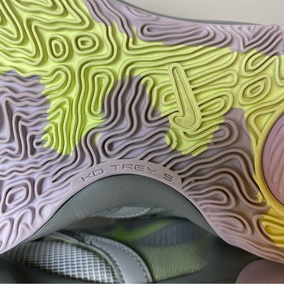 Nike KD Trey 5 X Basketball Shoes DD9538-012 Gray Lilac Volt Men Sz‎ 7 Women 8.5 main image 6